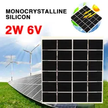 

Monocrystalline Silicon Solar Charging Solar Panel DIY Reusable Equipment 6V 2W 22% Conversion rate for Smartphone Outdoor