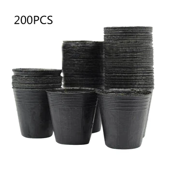 

200pcs Nursery Plastic In Nursery Planters Not Coated Box Garden Propagation Container Grow Bag Garden Supplies
