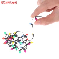 1/12 Dollhouse Miniature Festival Decorative 1M Lamp String Fake Lights Bulb Mini Furniture Doll Accessories 1