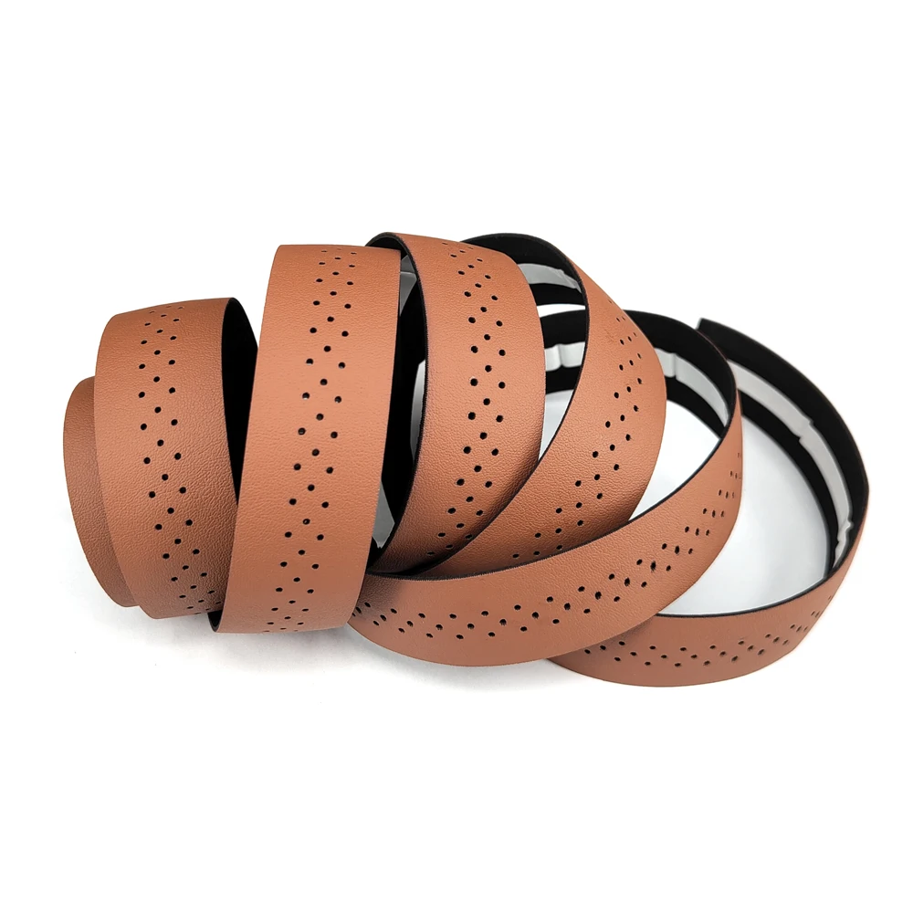 Bike Handlebar PU Tape 2 Roll Road Bicycle Leather Perforated Belt Breathable Soft MTB Fixed Gear Belt Cycling Accessory MICCGIN bike handlebar tape bicycle handlebar strap