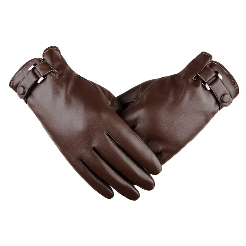 Мужские модные перчатки для сенсорного экрана, водонепроницаемые ветрозащитные перчатки для езды на велосипеде, осенне-зимние теплые перчатки, мужские перчатки ручной работы