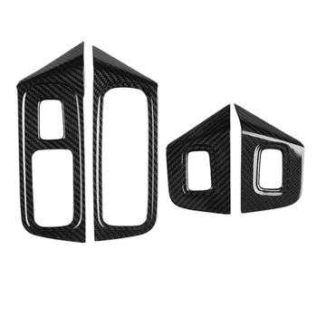 

Car Styling ABS Car Interior Door Window Lift Switch Panel Covers Frame Trim Stickers Trim Auto Stickers Accessories For-Porsche