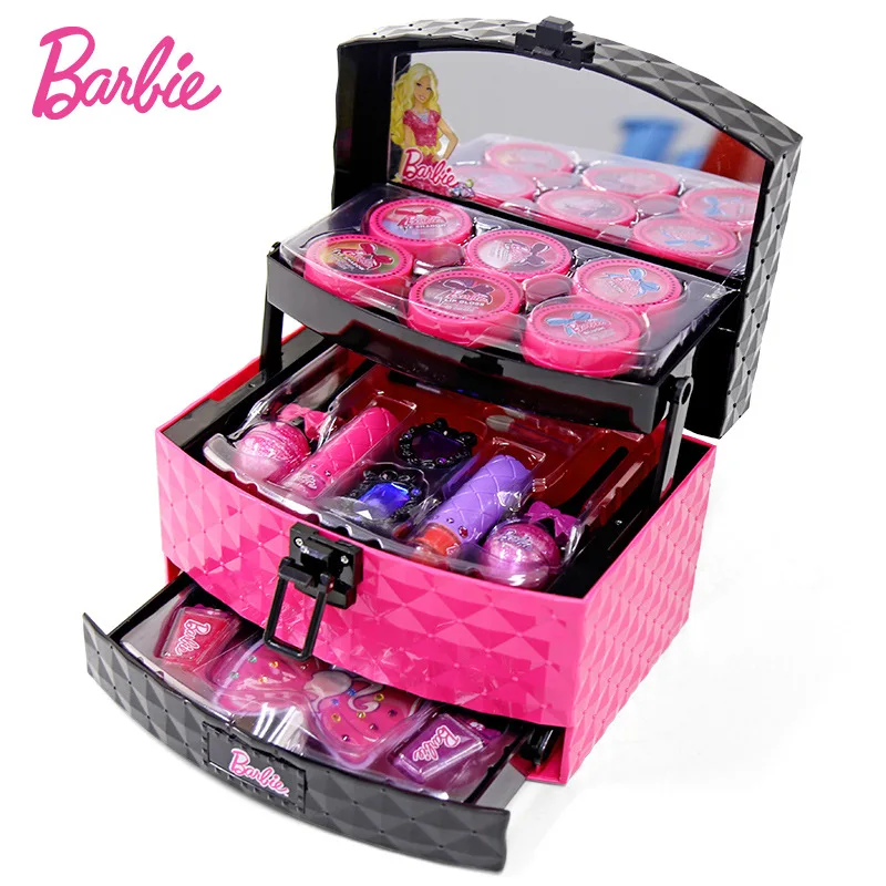 

Bobby Children Cosmetics Princess Makeup Kit Set GIRL'S Lipstick Eye Shadow Color Refers to Performance Suitcase Toy