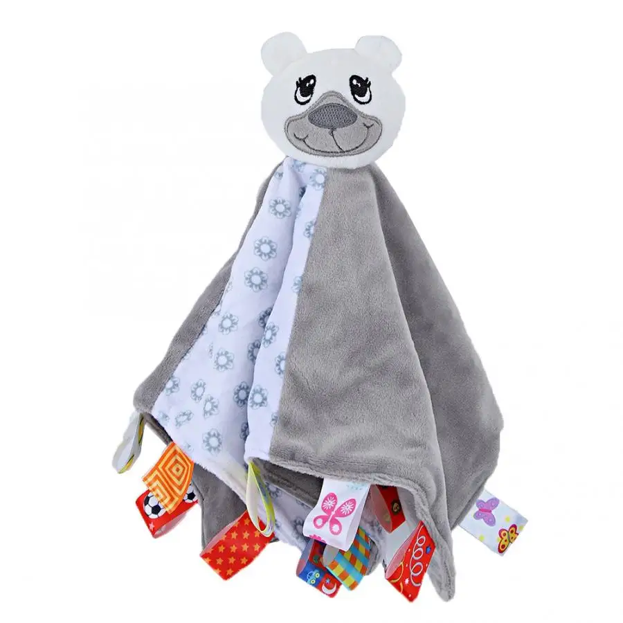 little bear Детское полотенце для младенцев, успокаивающее полотенце, мягкое плюшевое комфортное Кукольное полотенце, милый кролик, бархат, успокаивающий детский игрушка для сна - Цвет: little bear