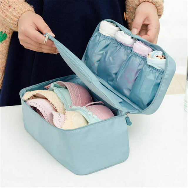 Women's Bra Underwear Travel Bag Suitcase Organizer Women Cosmetic Bag  Luggage Organizer for Lingerie Makeup Organizer