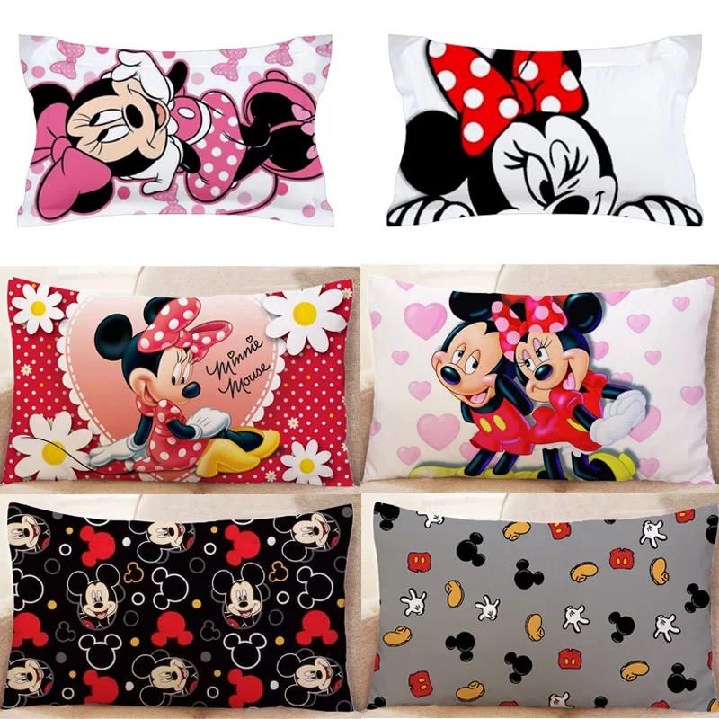Disney Series Pillow Case Mickey Minnie Pillowcase Mouse Cover Cute Cartoon Anime Cushion Home Decor Short Plush | Дом и сад
