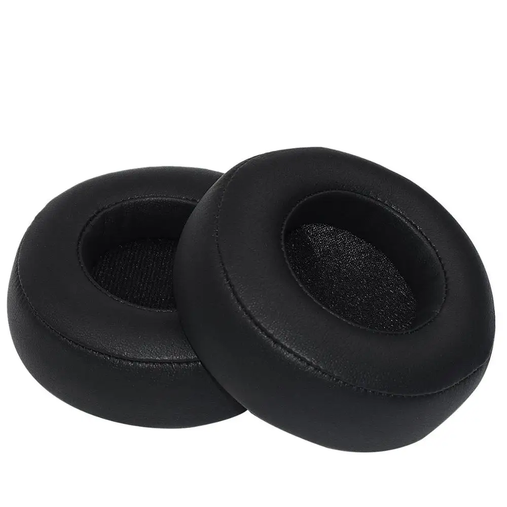 Черный A pair Replacement Ear Pads Earpads Cushions Cover for Monster Beats By Dr Dre PRO / DETOX Headphone Headset 90mm - Цвет: Черный