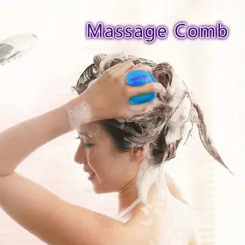 

Colorful Silicone Massage Comb Cosy Hair Brush For Washing Scalp Shower Mini Head Meridian Tooth Combing Hair Styler Barber Tool