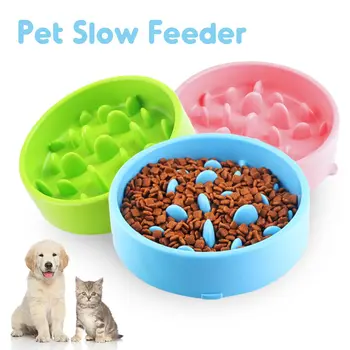 

Portable Pet Dog Feeding Food Bowls Puppy Slow Down Eating Feeder Dish Bowel Prevent Obesity Dogs Supplies Dropshipping