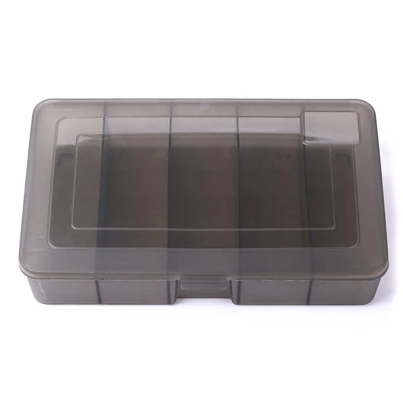 

Gray Plastic Fishing Lure Bait Hook Tackle Storage Box Case Container Holder