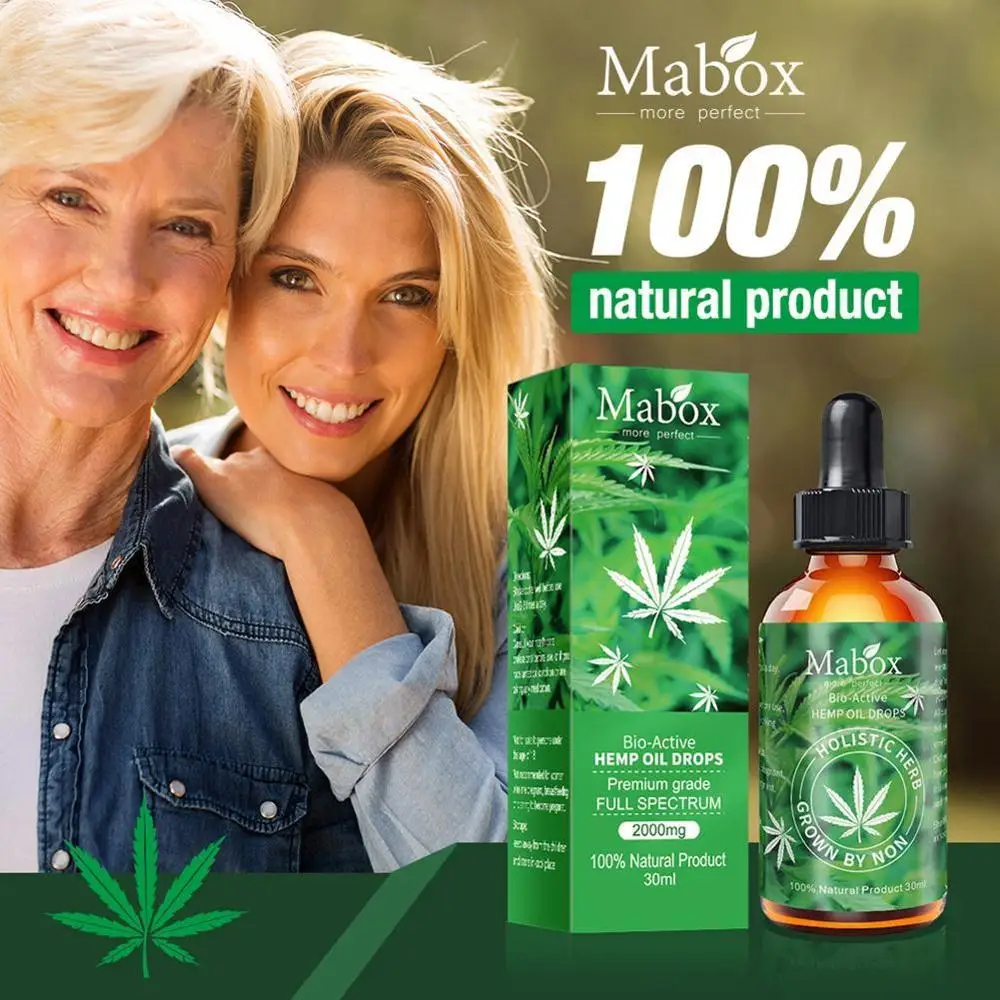 

Hemp Oil, 100% Natural Sleep Aid Anti Stress Hemp Extract Drops for Pain, Anxiety & Stress Relief, 2000mg Contains cbd