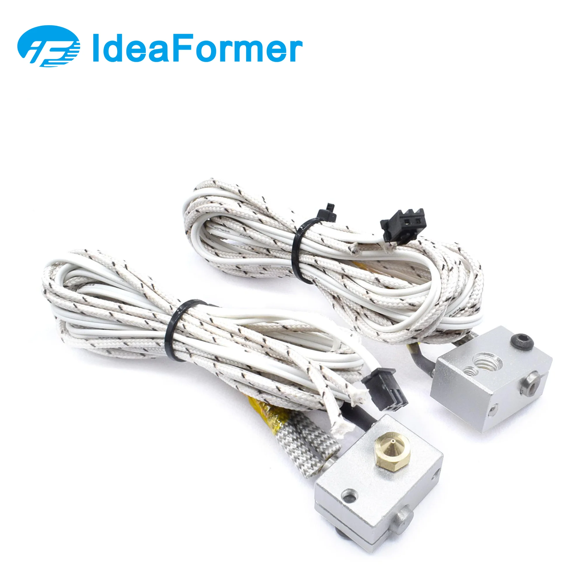 Aquecedor Bloco de Alumínio Ntc100k Termistor 12v 24v 50w Tubo de Aquecimento para E3d v6 Hotend Extrusora 3d Printer Parts Atualizado v6 - Imagem 4