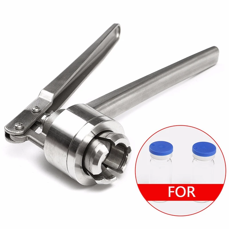 

Stainless Steel Manual Vial Crimper Hand Sealing Machine for Crimping 20Mm Flip Off Caps for Aluminum Plastic