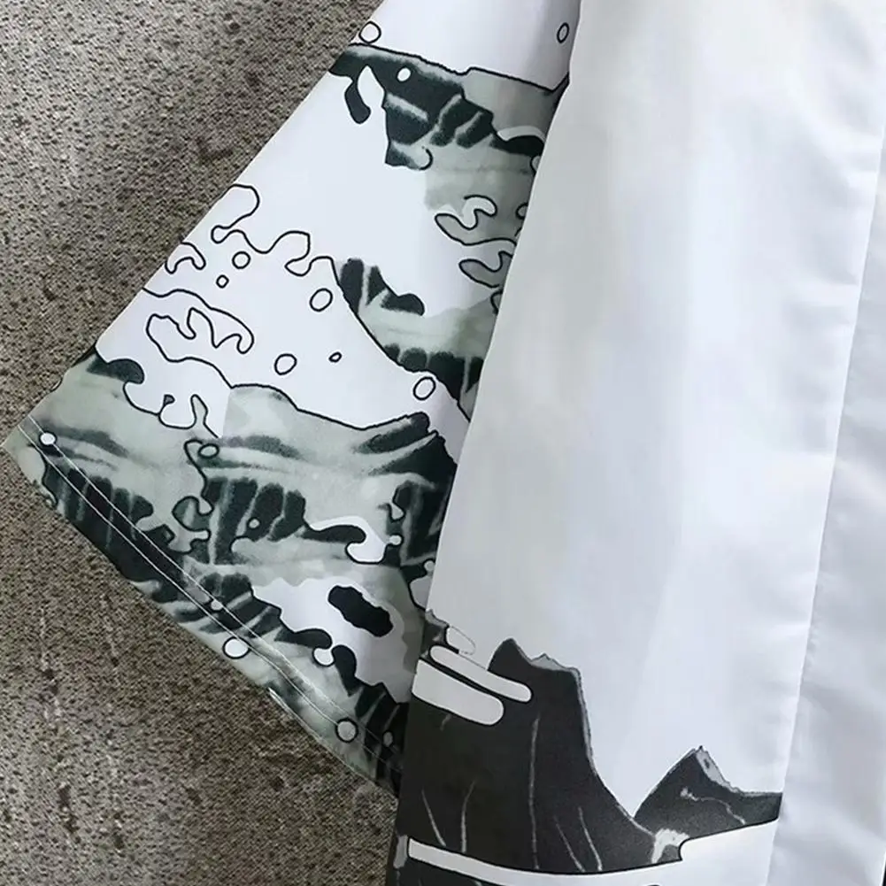 Мужская рубашка с животным принтом Yfashion повседневная Солнцезащитная блузка