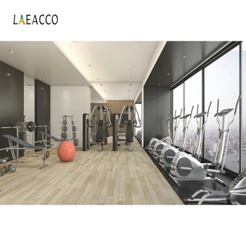 

Gym Interior Decor Window Fitness Equipment Ball Photography Backgrounds Photographic Backdrops Exercise Portrait Photophone