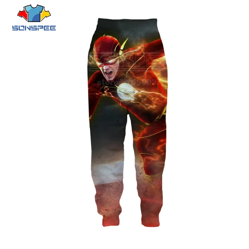 Брюки Flash, новинка, для мужчин и женщин, 3D принт, Барри Аллен, брюки, хип-хоп, уличные, свободные, модные, спортивные, для фитнеса, эластичные штаны, C064-09