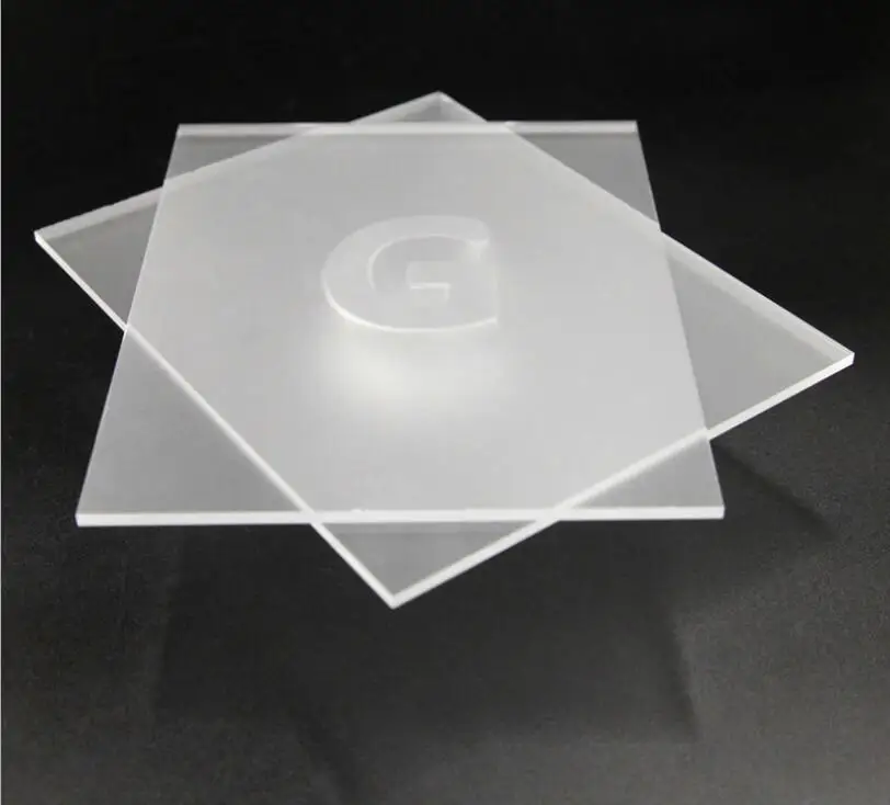 Feuilles d'acrylique transparent Plexiglas Feuille de plastique 2mm  d'épaisseur Feuilles d'acrylique clair Peinture sur verre Panneau acrylique  2pcs