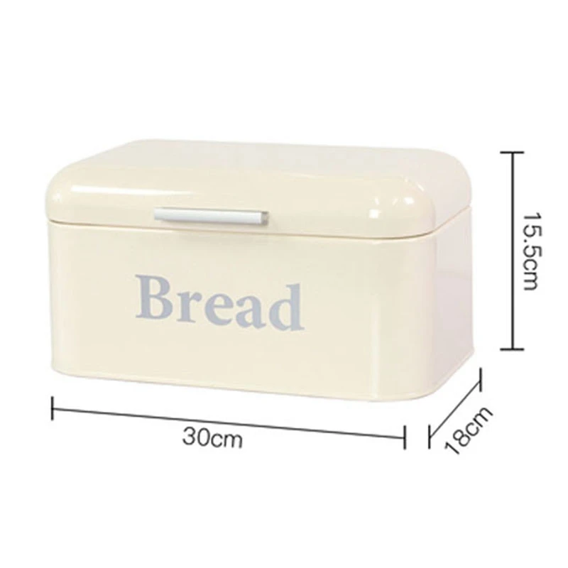 

Vintage Bread Box Cupboard Iron Snack Box Desktop Finishing Dust-Proof Storage Box Storage Bin Keeper Food Kitchen Shelf Decor W
