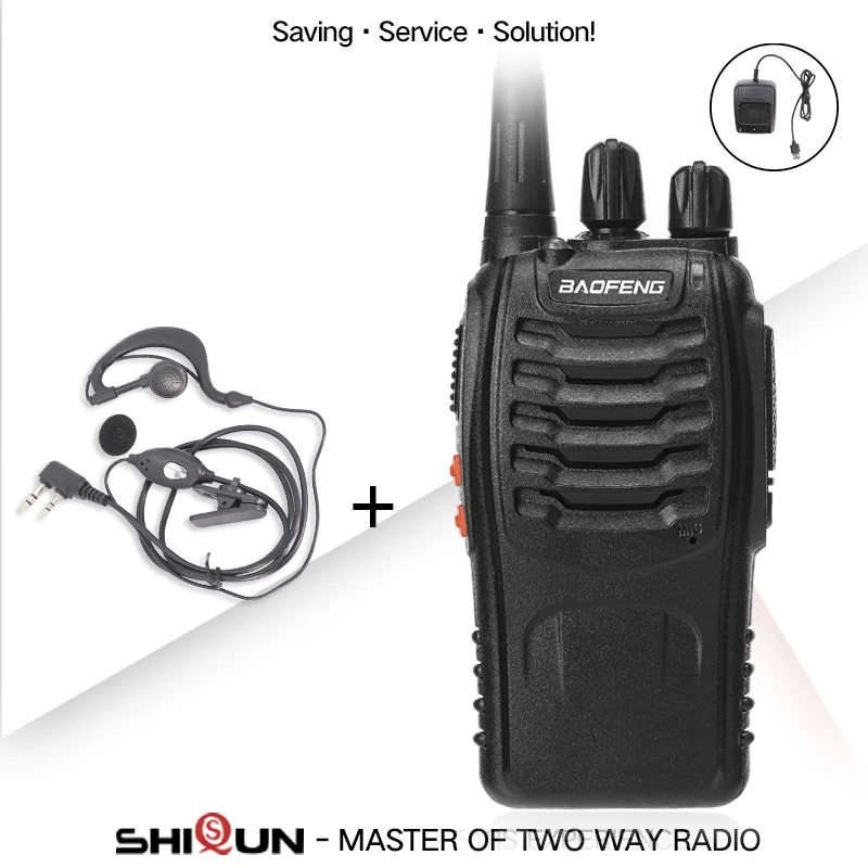 Baofeng BF-888S рация 888s UHF 5W 400-470MHz BF888s BF 888S H777 дешевый двухсторонний с USB зарядным устройством - Цвет: 1USB