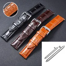 FUYIJIA двусторонний ремешок для часов с узором «крокодиловая кожа» Ремешки для наручных часов из телячьей кожи с пряжкой кожаный ремешок 19 мм~ 22 мм быстросъемное ухо