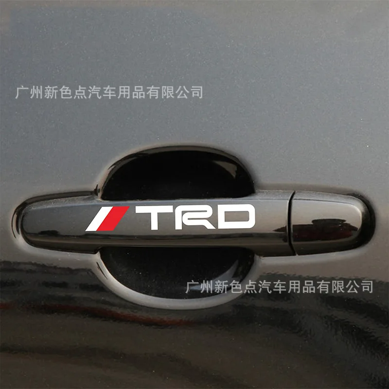 TRD Motro ручка двери автомобиля клейкая бумага английская надпись клейкая бумажная ручка 4 артикула/Чехол светоотражающий крутой автомобиль украшен