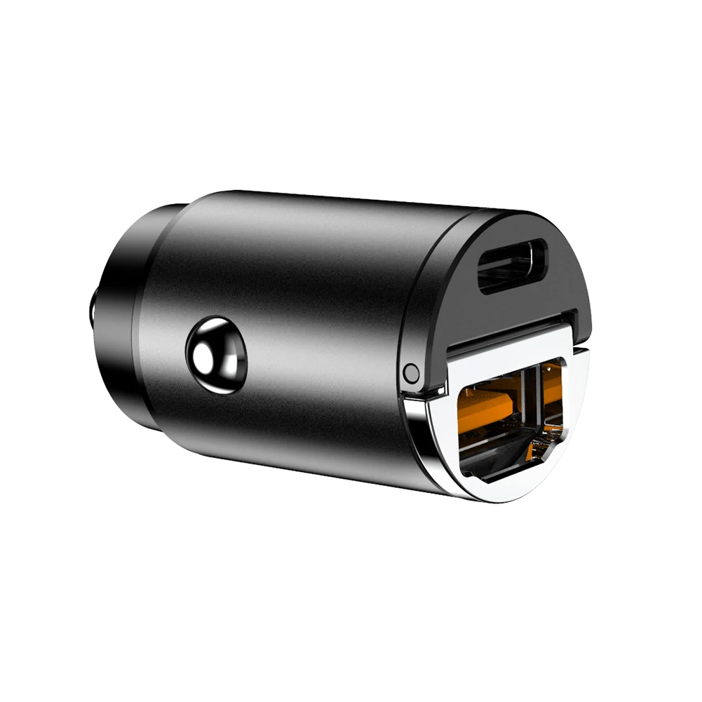 automotive relay Mini Stealth Car Adapter QC 4.0 3.0 Quick Charge Type C PD Charger 30W PD+QC/PD+PD Car Charger For iPhone 12 Huawei Xiaomi 10mh inductor