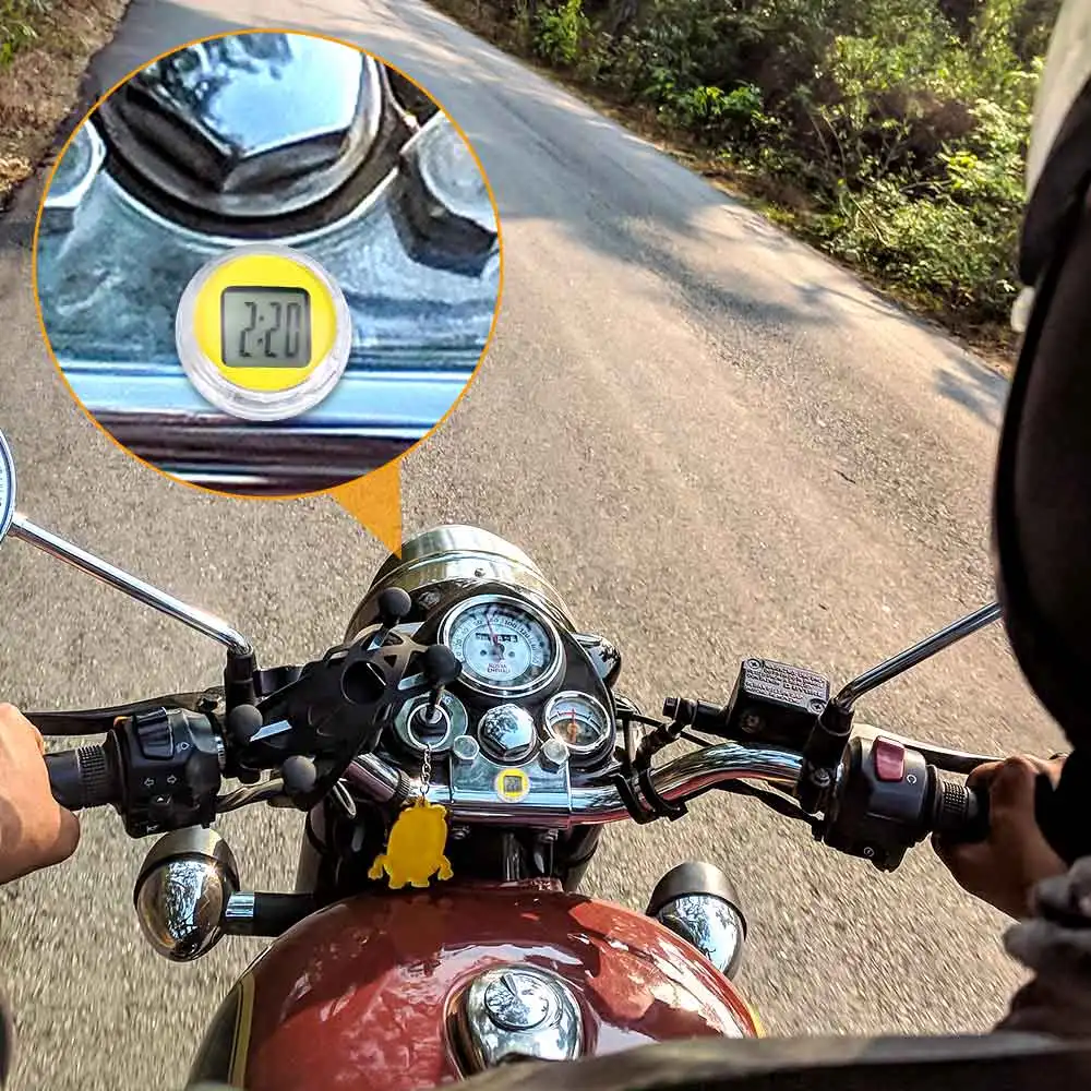 Mini Precision Motorcycle Clock Waterproof Compact Motorcycle Mount