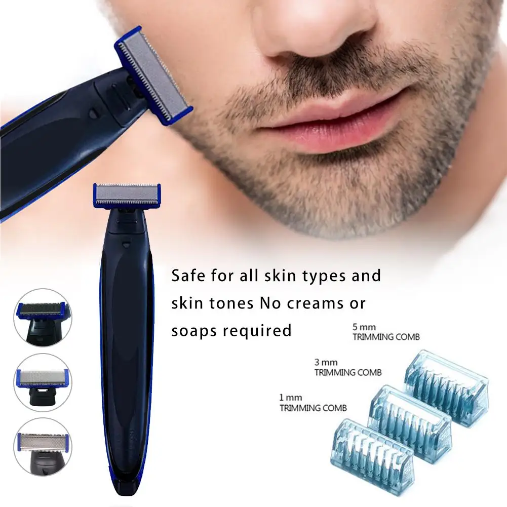 Cordless Razor Multi-function Electric Male Razor with Three-knife Men Washable Rechargeable Shaver Electric Shaving