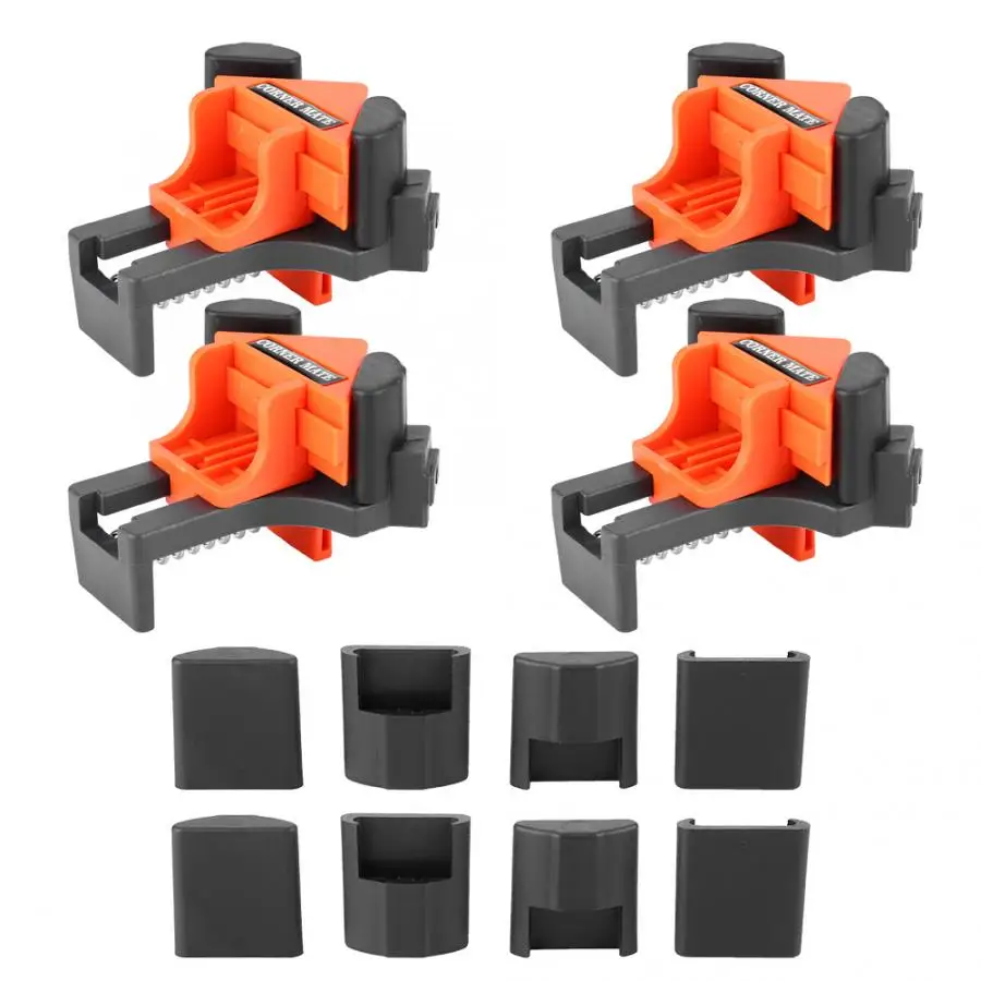 

4Pcs Multifunctional 90 Degree Right Angle Corner Clamp Clip Holder Woodworking Tool Durable and Long Service Life