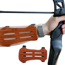 Durable Unisex Target Archery Outdoor Adjustable Lightweight Hunting Faux Cowhide Archery Bow Arm Forearm Guard Protection Cover