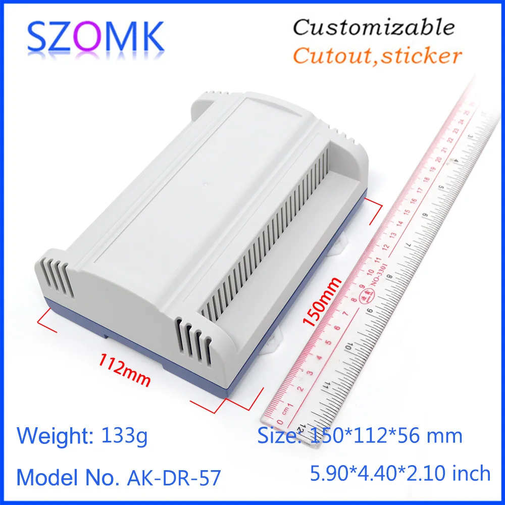 1 шт. 150*112*56 мм szomk пластиковая рейка блок управления настенное крепление электронная пластиковая рейка распределительный корпус PLC корпус