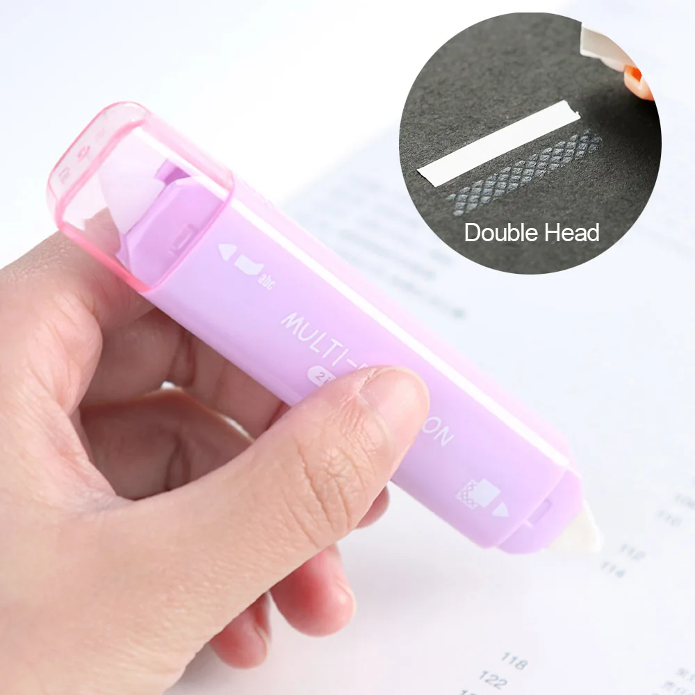 

Two In One Mini Double Head Correction Tape Adhesive Tape Punctiform Adhesive Glue Learning Stationery Kawaii Correction Tape