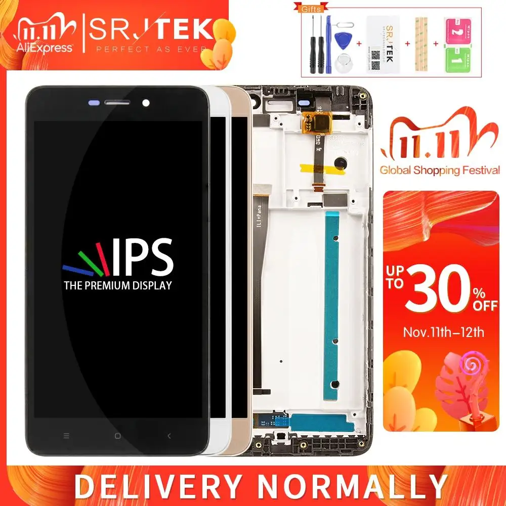 Сенсорный экран Srjtek для XIAOMI Redmi 4A матричный с дигитайзером в сборе рамкой 5 0 дюйма