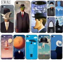 Мягкий силиконовый чехол для телефона EWAU Rene Magritte для iPhone 5 5S SE 6 6s 7 8 plus X XR XS 11 Pro Max