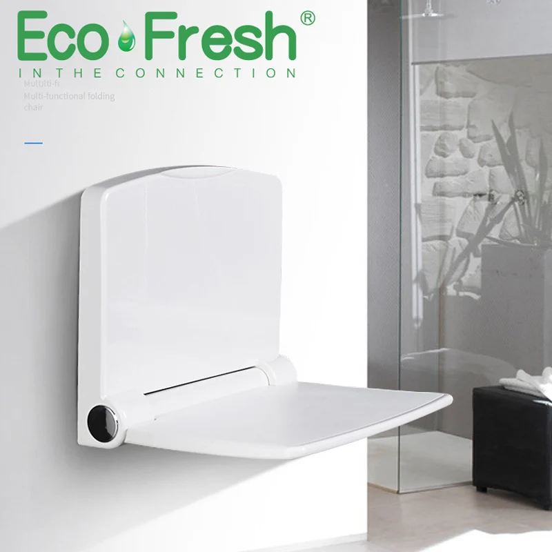 Складной стул для ванной Ecofresh 200 кг настенное сиденье унитаза домашняя душевая