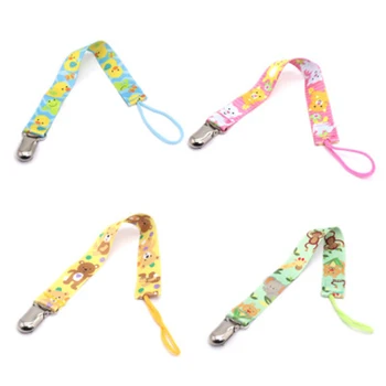 

1 Pcs Newborn Cartoon Printing Pacifier Clip Kids Feeding Pacifier Dummy Clips Baby Anti-lost Soother All Cotton Pacifier Holder