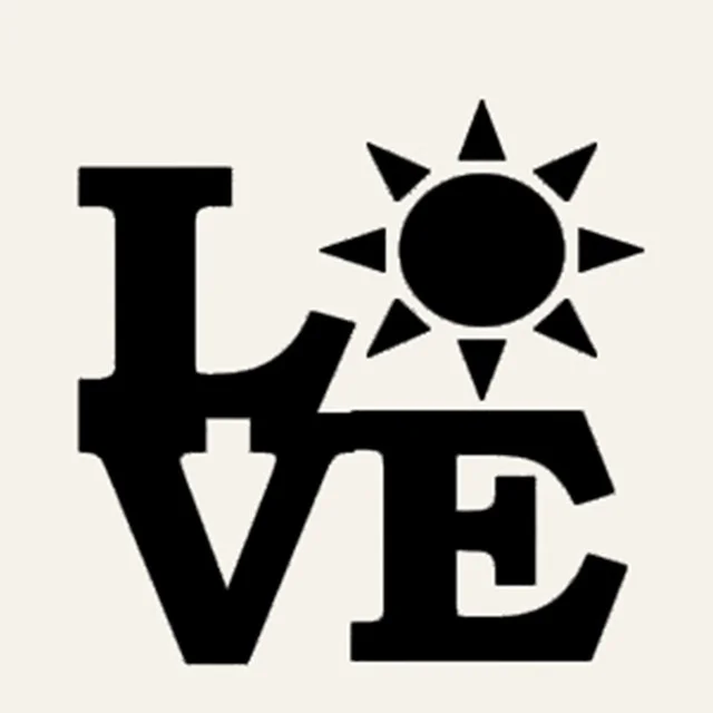 Наклейка Love Sun на окно круизное судно солярий лосьон для моря пляжа океана