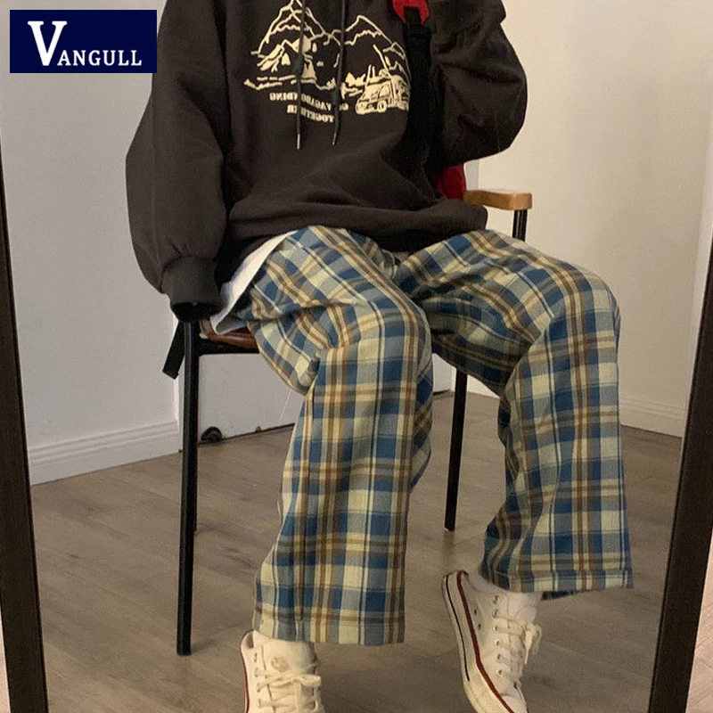 high waisted tartan pants