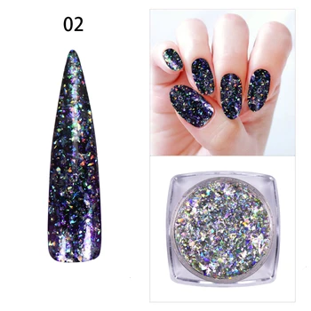 

Art BeautyBigBang Irregular 0.2g Glitter Chameleon Flakies Nail Powder Coral Color Sequins Manicure Decorations Nail Paillette