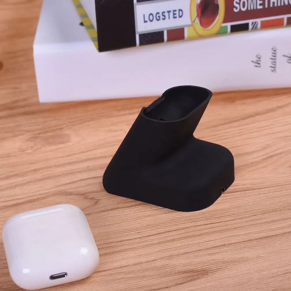 Dpower Soft Silicone Charging Base Station For Apple Airpods Headphone Stand Holder Storage Bracket Holder Earphone Accessories