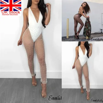 

UK Womens Beach Mesh Sheer Wide Leg Pants Ladies Bikini Cover Up Flared Trousers