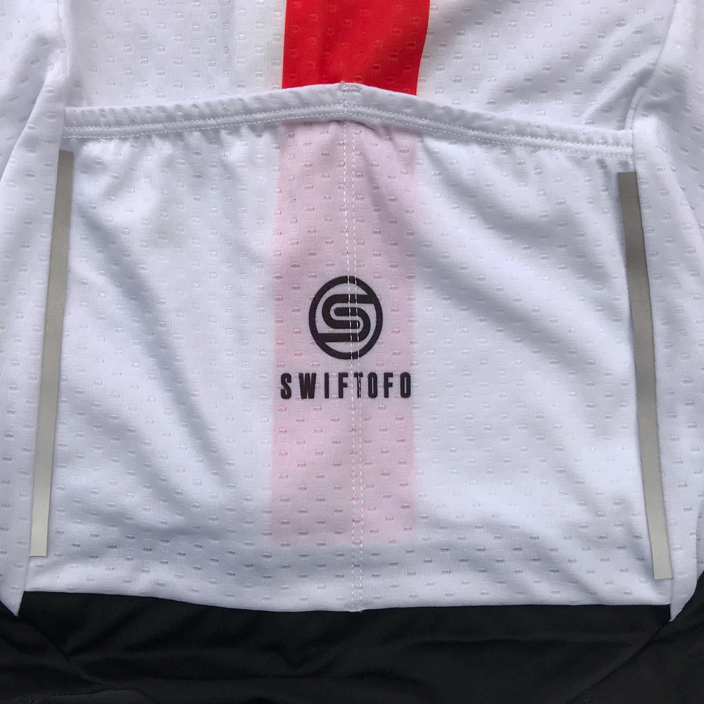 Swiftofo黒skinsuitサイクリングスーツの男トライアスロン道路