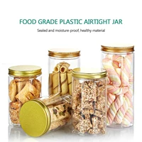 50ml/100ml/150ml/200ml/300ml Plastic Jar With Lid Screw Iron Transparent Container Empty Cosmetic Cream Powder Jar Vanity Box 1