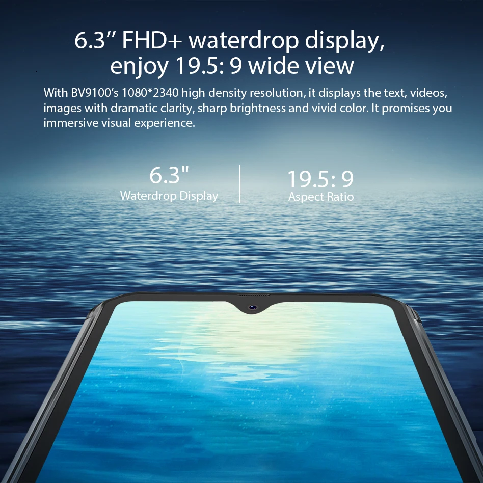  Blackview BV9100 4GB+64GB IP68 Waterproof Mobile Phone 6.3