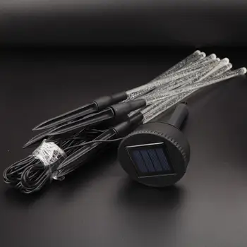 

8pcs/lot Led Crystal Bubble Solar Powered Lamps Garden Stick Lights Border Path with Pack of 8 Bubble Light Stick Decor Lighting