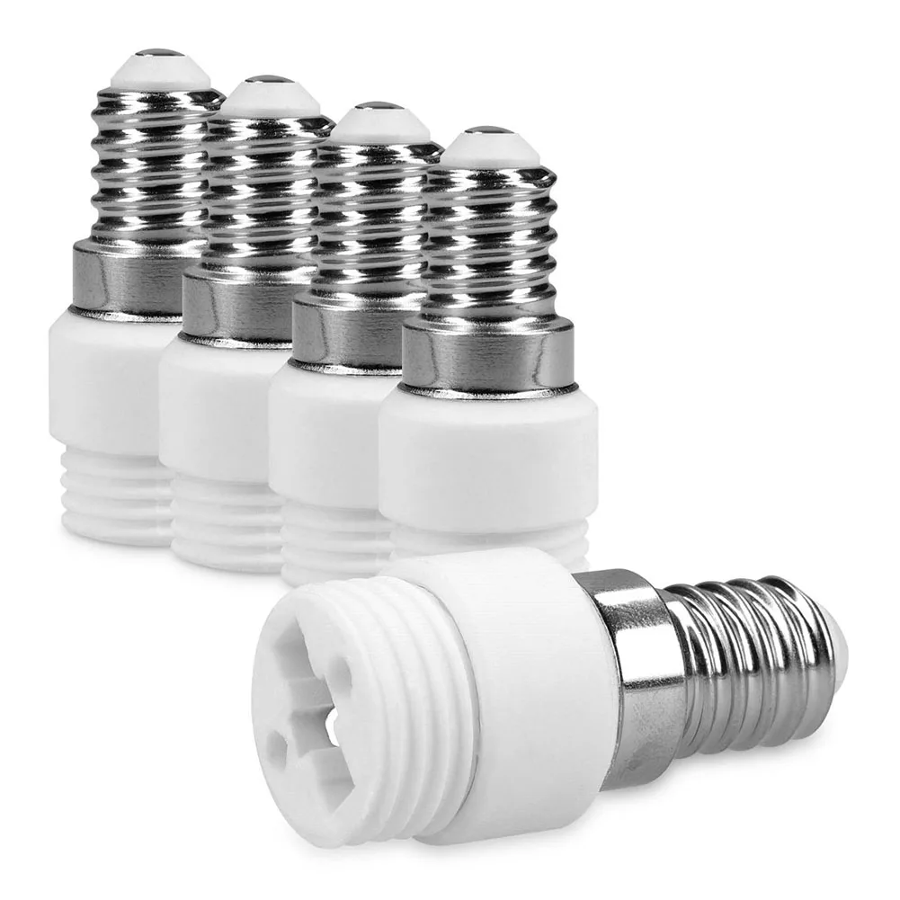 Durable Energy Efficiency Home Supplies Copper Socket Adapter Easy Install Connector E14 To G9 Converter Accessories 5PCS/Set