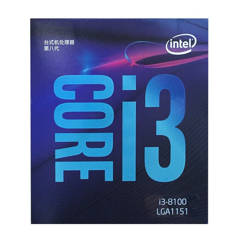 Intel Core i3-8100 настольный процессор 4 ядра до 3,6 ГГц Turbo разблокированный LGA1151 300 серия 95 Вт