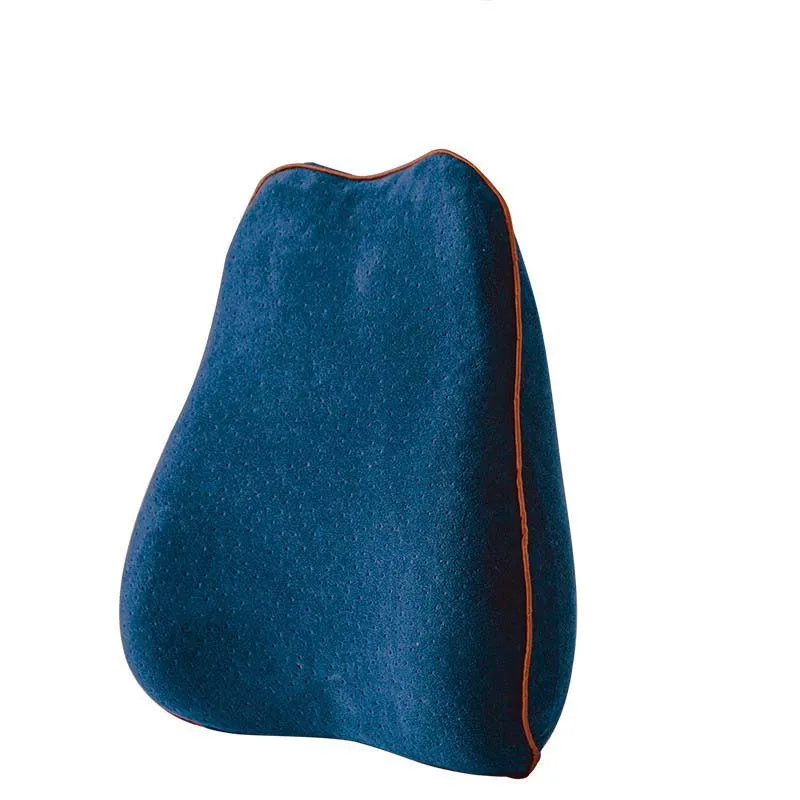 Авто памяти пены задняя Поддержка Подушка для офисного Кресла Подушка под поясницу кресло Массажная подушка - Color: velvet blue