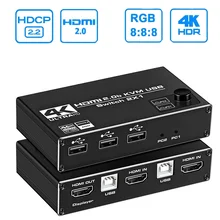 

4K Switch Dual Monitor 2 In 1 Out DP HDMI 60Hz KVM Switch 2 Ports HDMI KVM Switch Share Printer Keyboard Mouse 1080 KVM