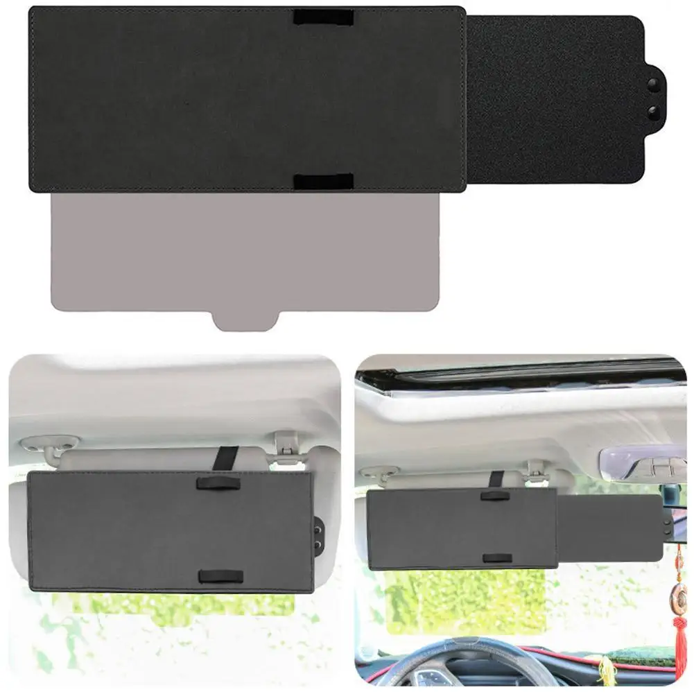 Car Sun Visor Extension Extender Front Side Casement Shade Anti-Glare Truck  Elastic Bands Shockproof Adjustable Sun Visor